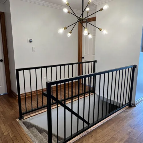 Interior steel railing by Fulcher Fabrication