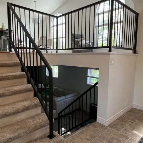 Interior stair railing by Fulcher Fabrication